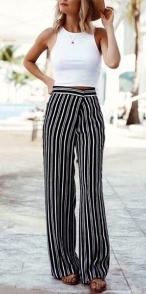 blue striped dress pants