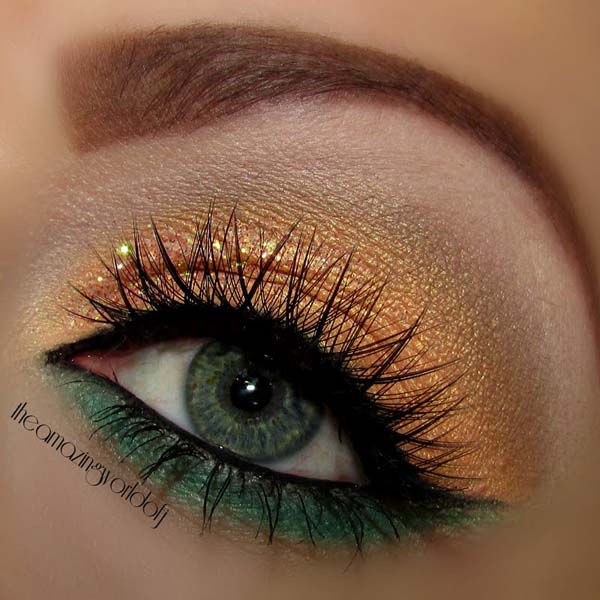 St. Patrick's Day Green + smokey makeup #beauty #makeup #St. Patrick's Day makeup #trendypins