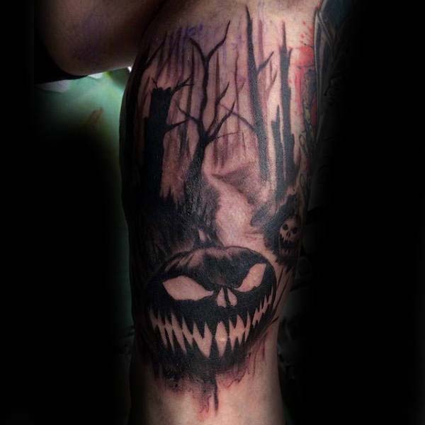 110 Halloween Tattoos To Celebrate The Creepy Spirit Trendy Pins