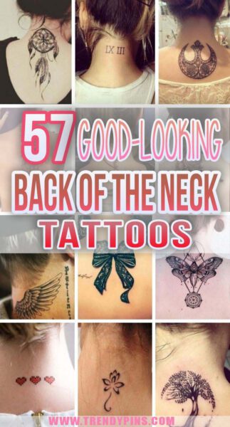 57 Good-Looking Back of The Neck Tattoos