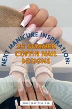 Summer Coffin Nail Designs 4