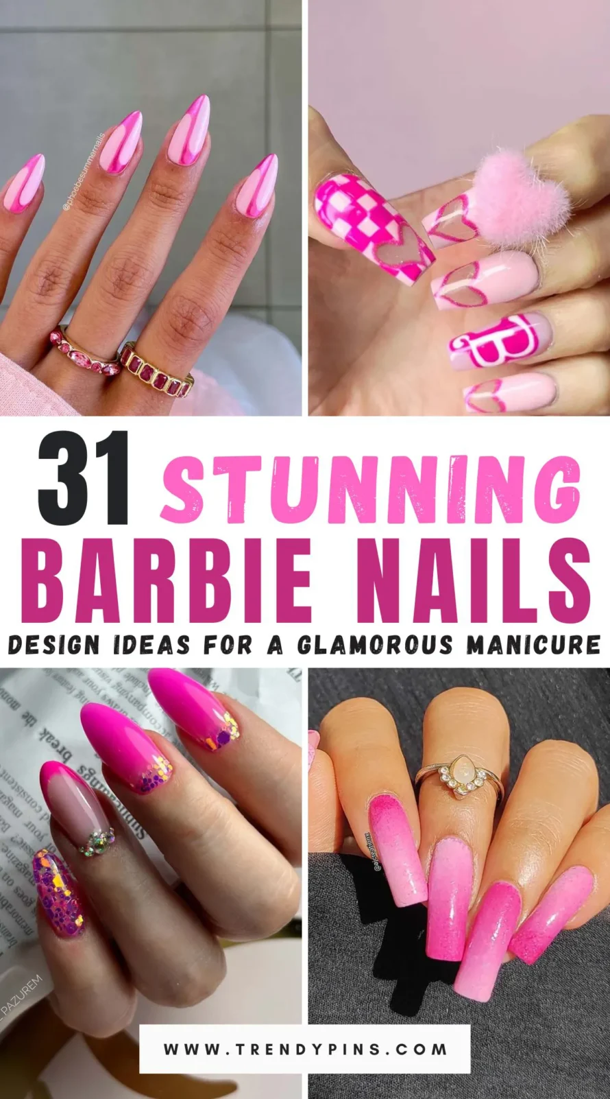 Get ready to glam up your manicure with these 31 stunning Barbie nails design ideas! Perfect for adding a touch of elegance and fun to your look.