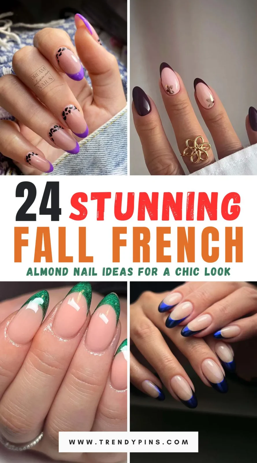 Get inspired for your next manicure with these 24 stunning fall French almond nail ideas. Discover elegant designs that blend the classic French tip with autumnal colors and motifs. From rich burgundies and deep greens to chic metallics and intricate leaf patterns, these nail ideas will keep your style on point all season long.