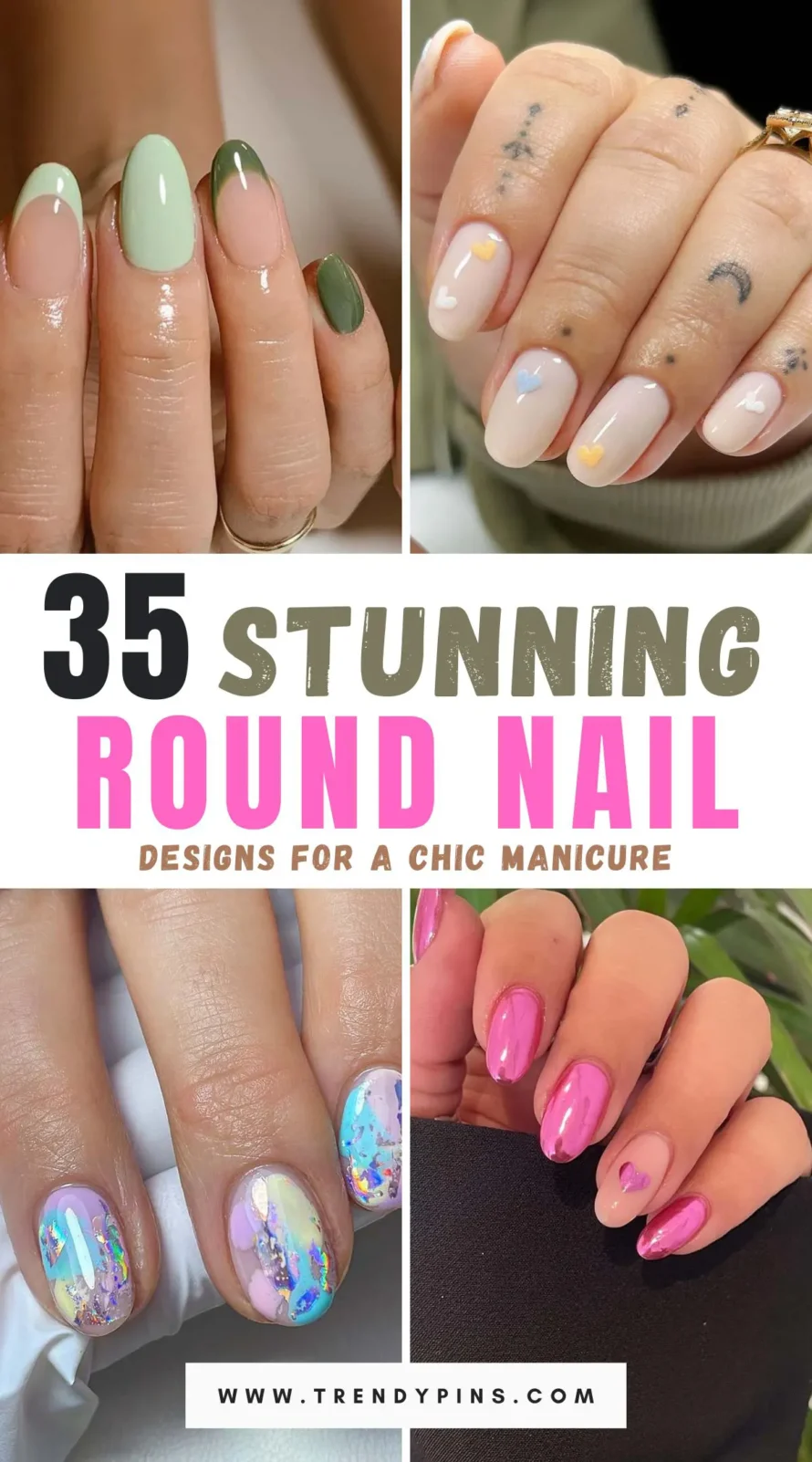 Elevate your manicure with these 35 eye-catching round nail designs to try this season. From bold colors and intricate patterns to subtle hues and elegant accents, discover a variety of styles that perfectly complement round-shaped nails. Whether you prefer minimalist chic or vibrant and daring, these stunning designs will keep your nails looking fresh and on-trend all season long.