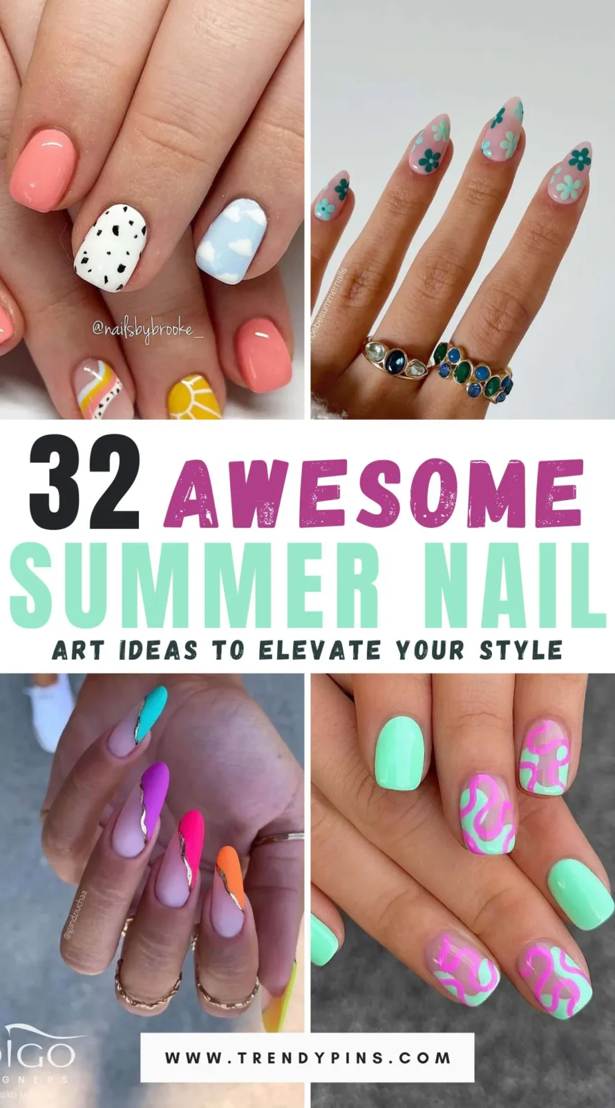 Discover 32 stunning summer nail art ideas that will elevate your style with vibrant colors, chic patterns, and trendy designs perfect for sunny days!