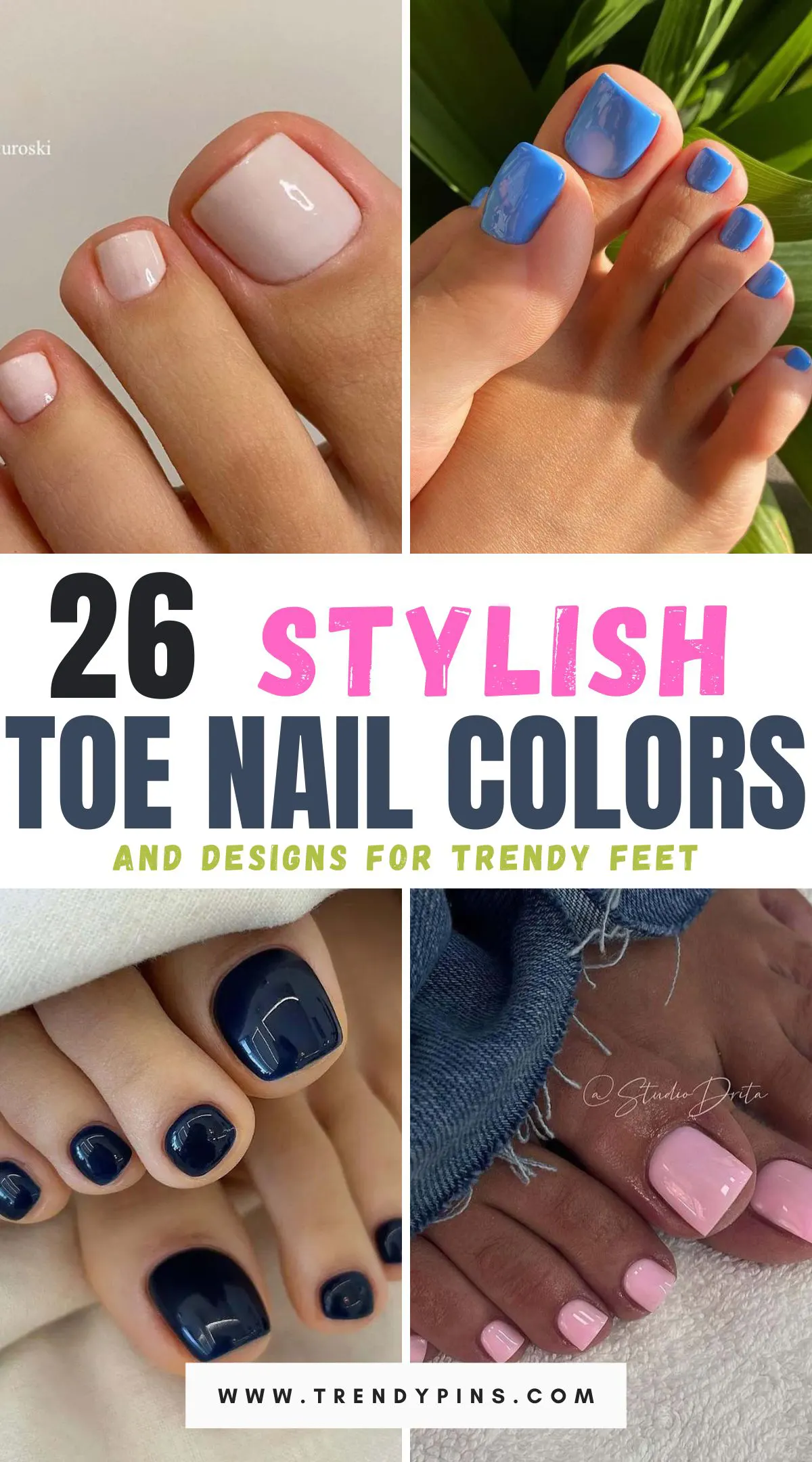 Elevate your pedicure game with our roundup of the 26 trendiest toe nail colors and designs. Discover the latest hues, from bold neons to subtle pastels, and intricate patterns that will keep your toes looking chic all season. Ready to step into style? Dive in for inspiration and tips!