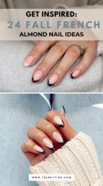 Fall French Almond Nail Designs 4