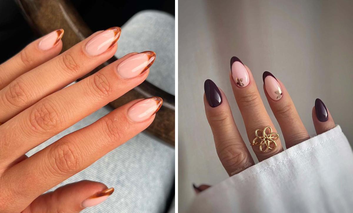 Fall French Almond Nail Ideas