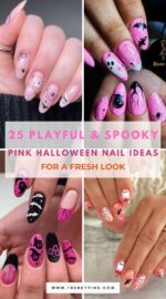 25 Cute And Spooky Pink Halloween Nails For A Unique Twist 4