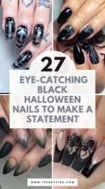 27 Bold And Black Halloween Nails To Make A Statement This Season 3