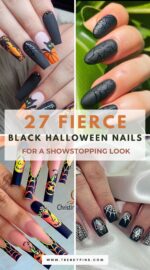 27 Bold And Black Halloween Nails To Make A Statement This Season 4