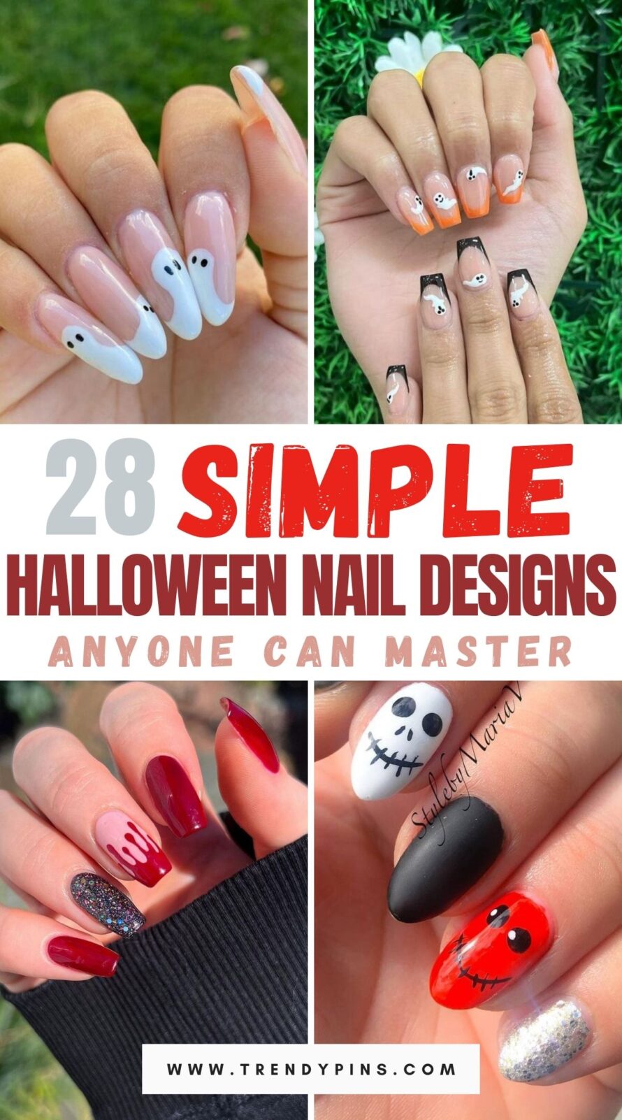 easy halloween nail designs