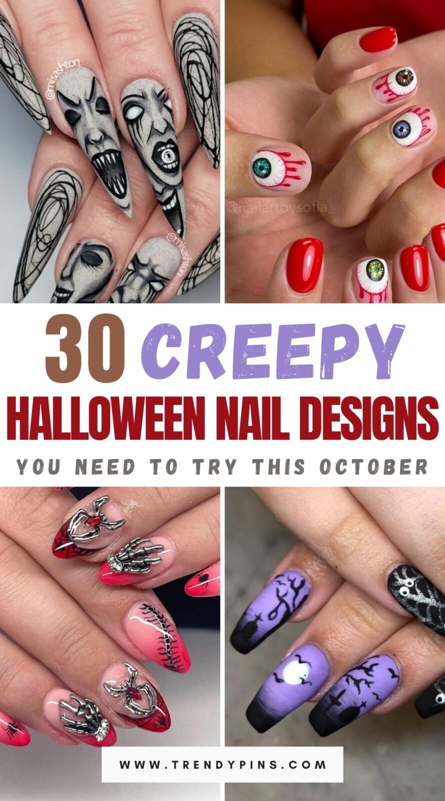 30 Creepy Halloween Nail Designs You Need To Try This October