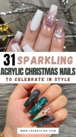 31 Festive Acrylic Christmas Nails To Celebrate The Season 2