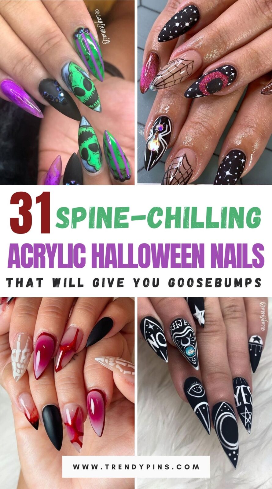 31 Spooky Acrylic Halloween Nails That Will Haunt Your Dreams