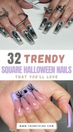 32 Chic Square Halloween Nails For A Perfectly Spooky Look 2