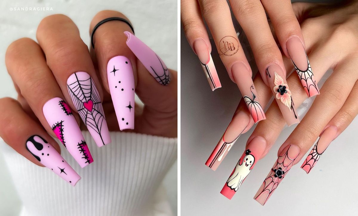 Chic Square Halloween Nails For A Perfectly Spooky Look