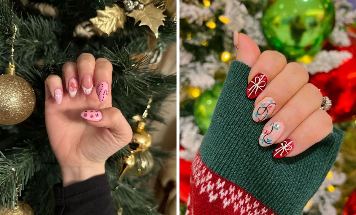 Elegant Almond Shaped Christmas Nails To Show Off This Year