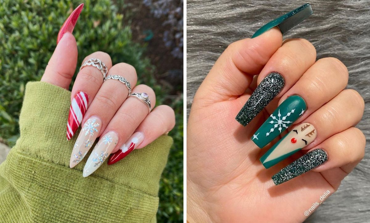 Festive Acrylic Christmas Nails To Celebrate The Season