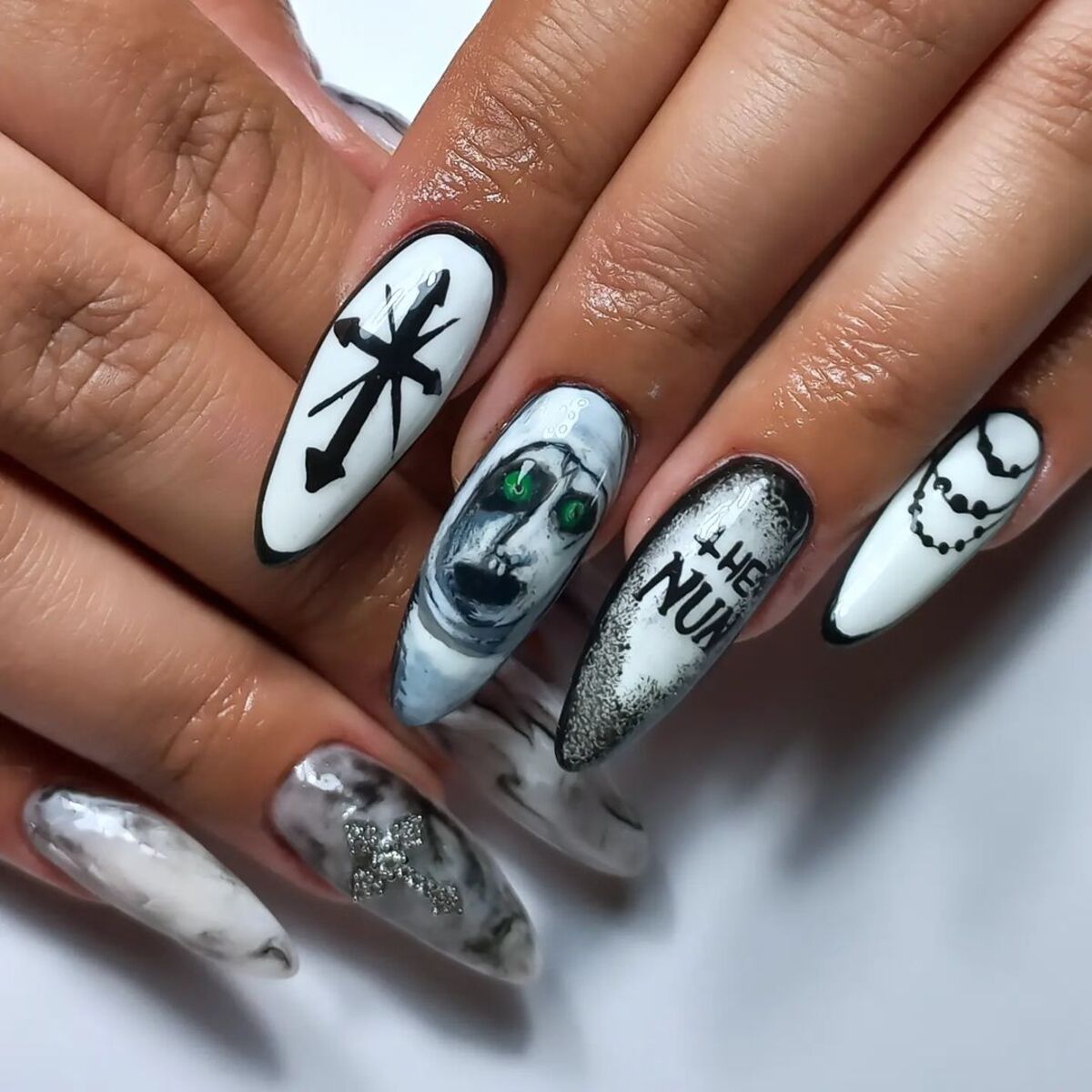 21. Hauntingly Realistic Horror Nails