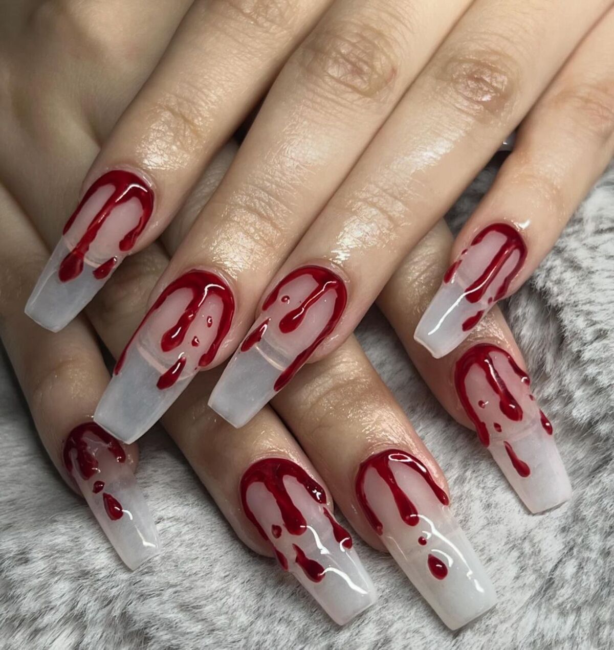 5. Blood Dripping from Glass Nails