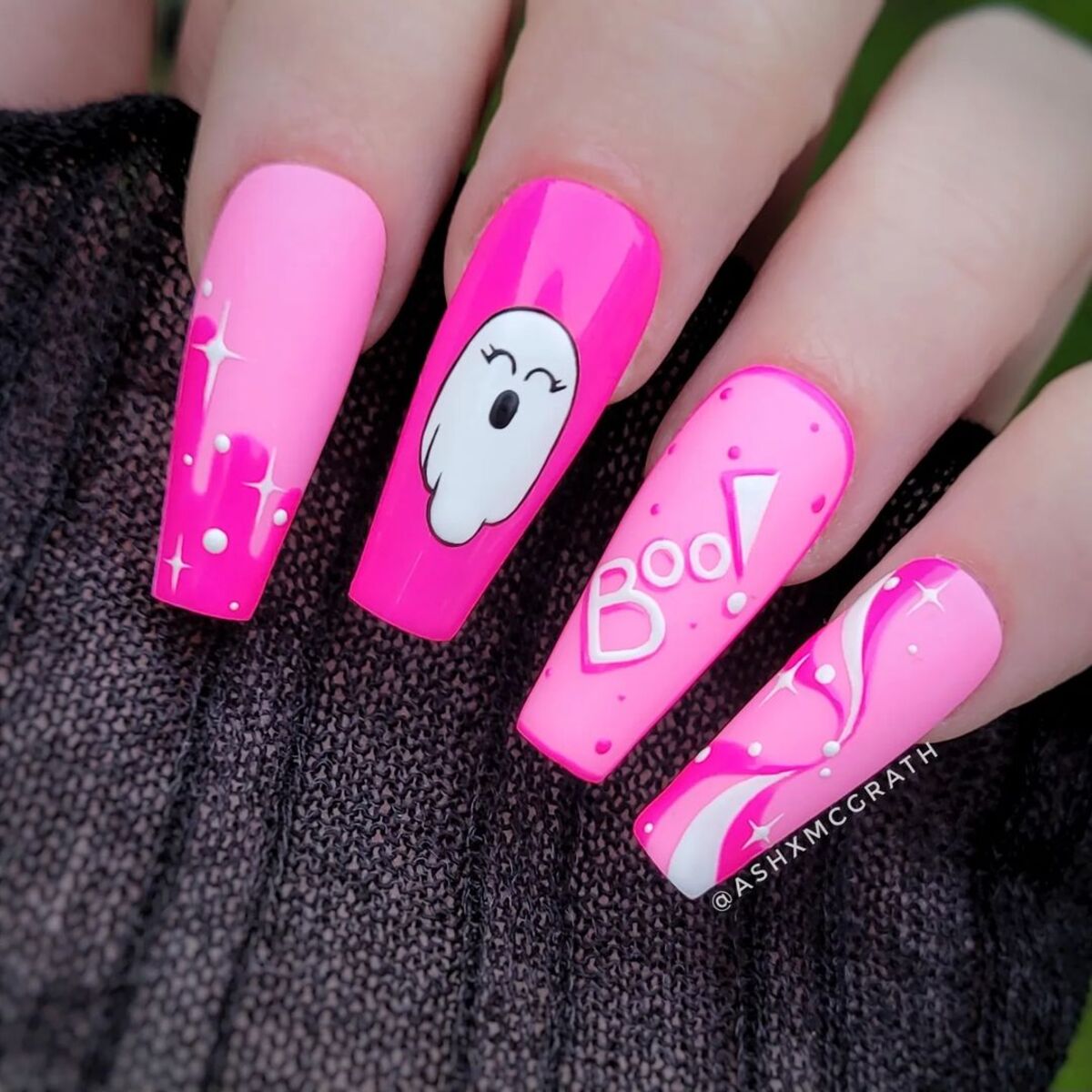 2. Neon Pink Halloween Vibes