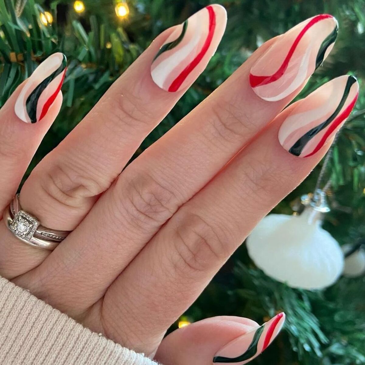 6. Modern Christmas Stripes