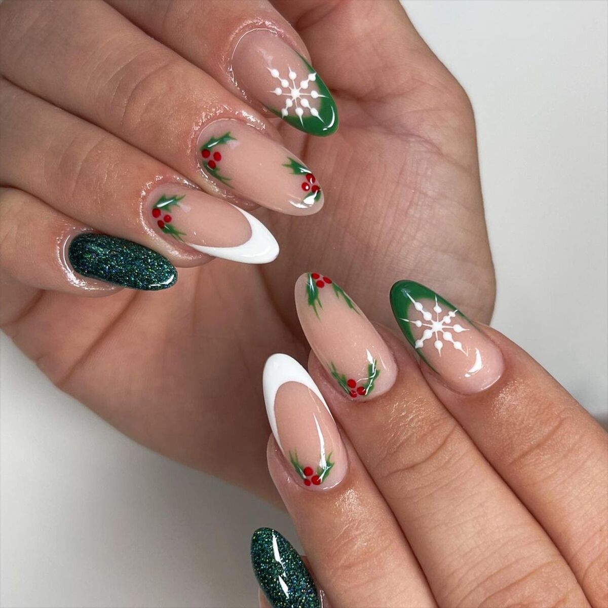 10. Holly Berry Magic with Green Accents