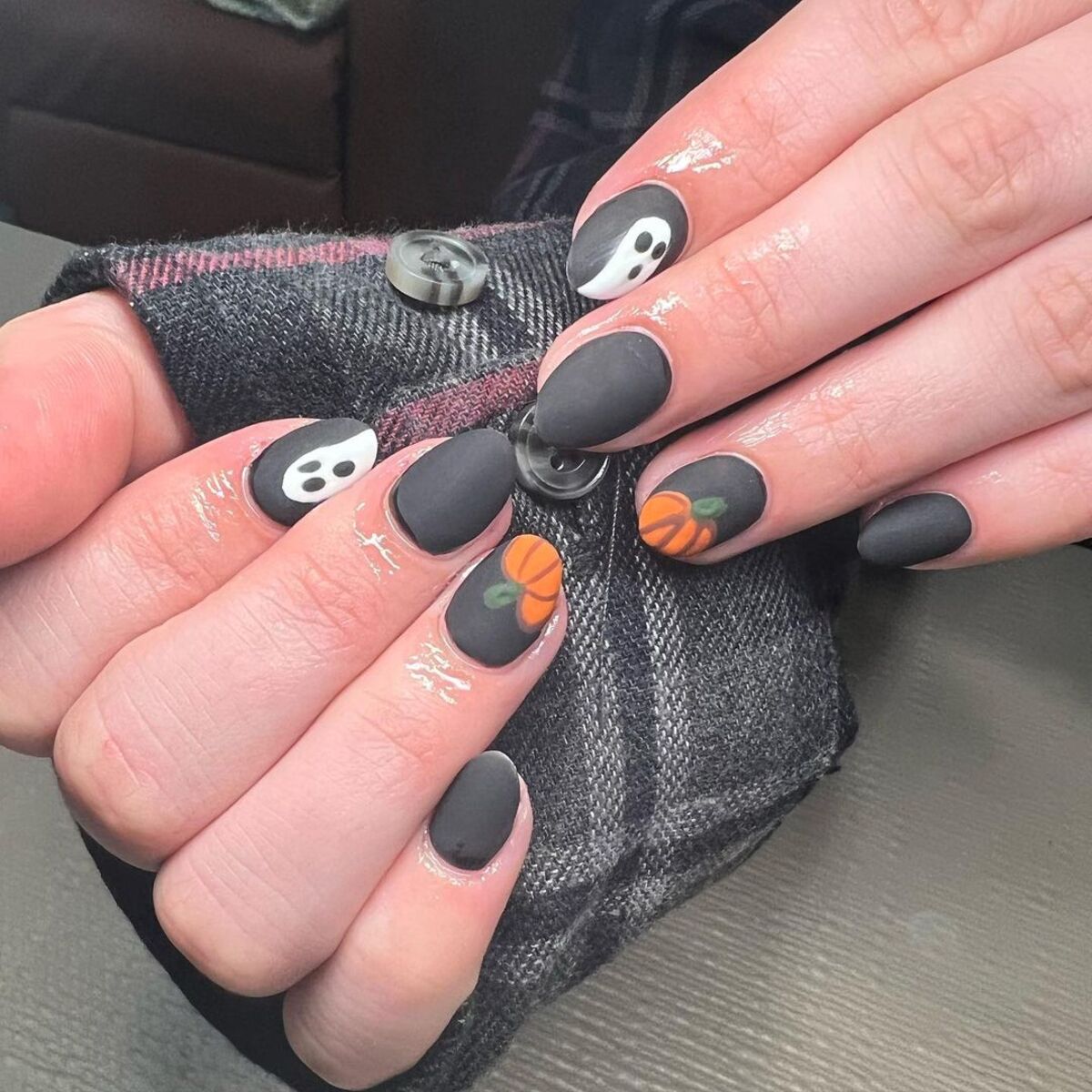 11. Matte Black with Pumpkin and Ghost Accents