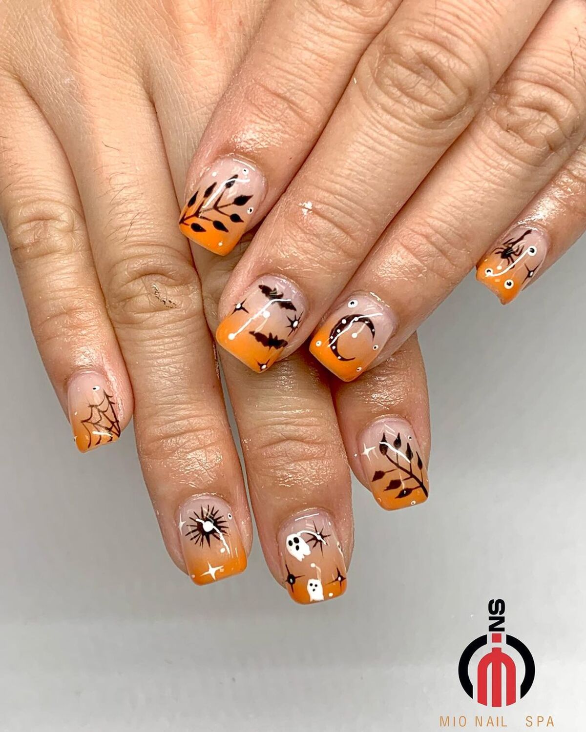 8. Autumnal Orange with Halloween Details