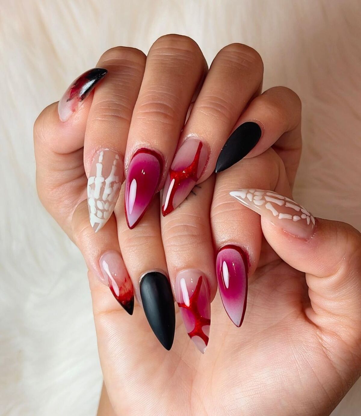 10. Vampy Blood and Bone Nails