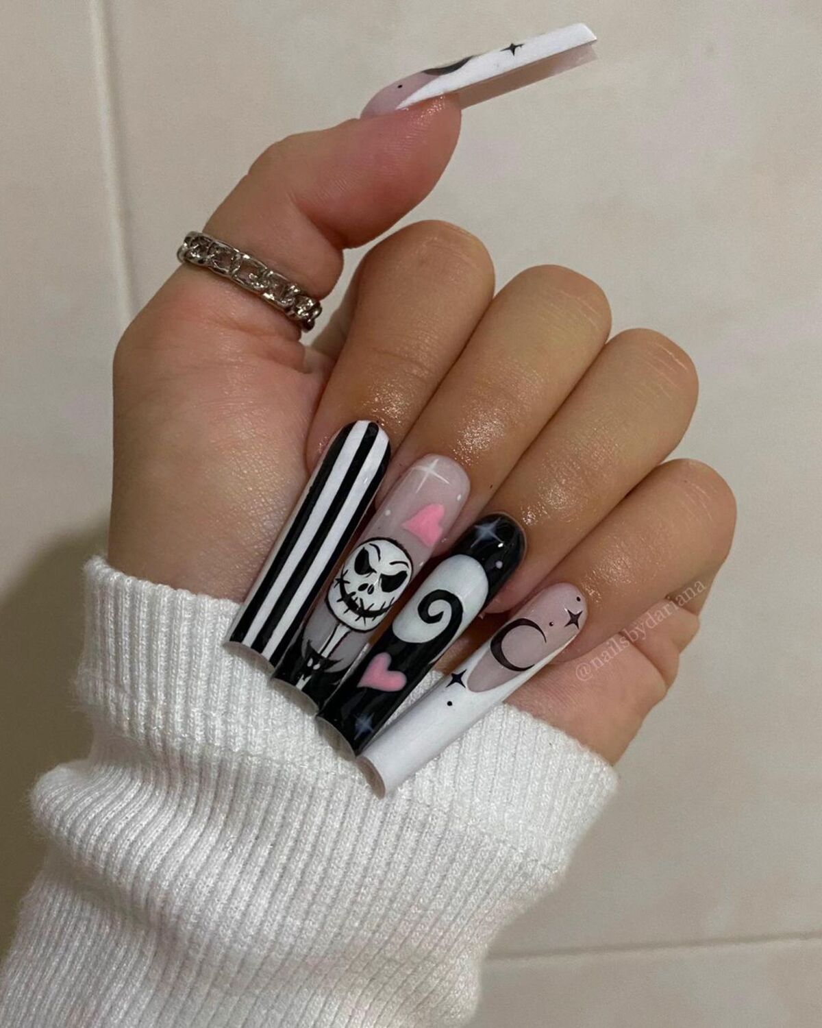 7. Nightmare Before Christmas Nails