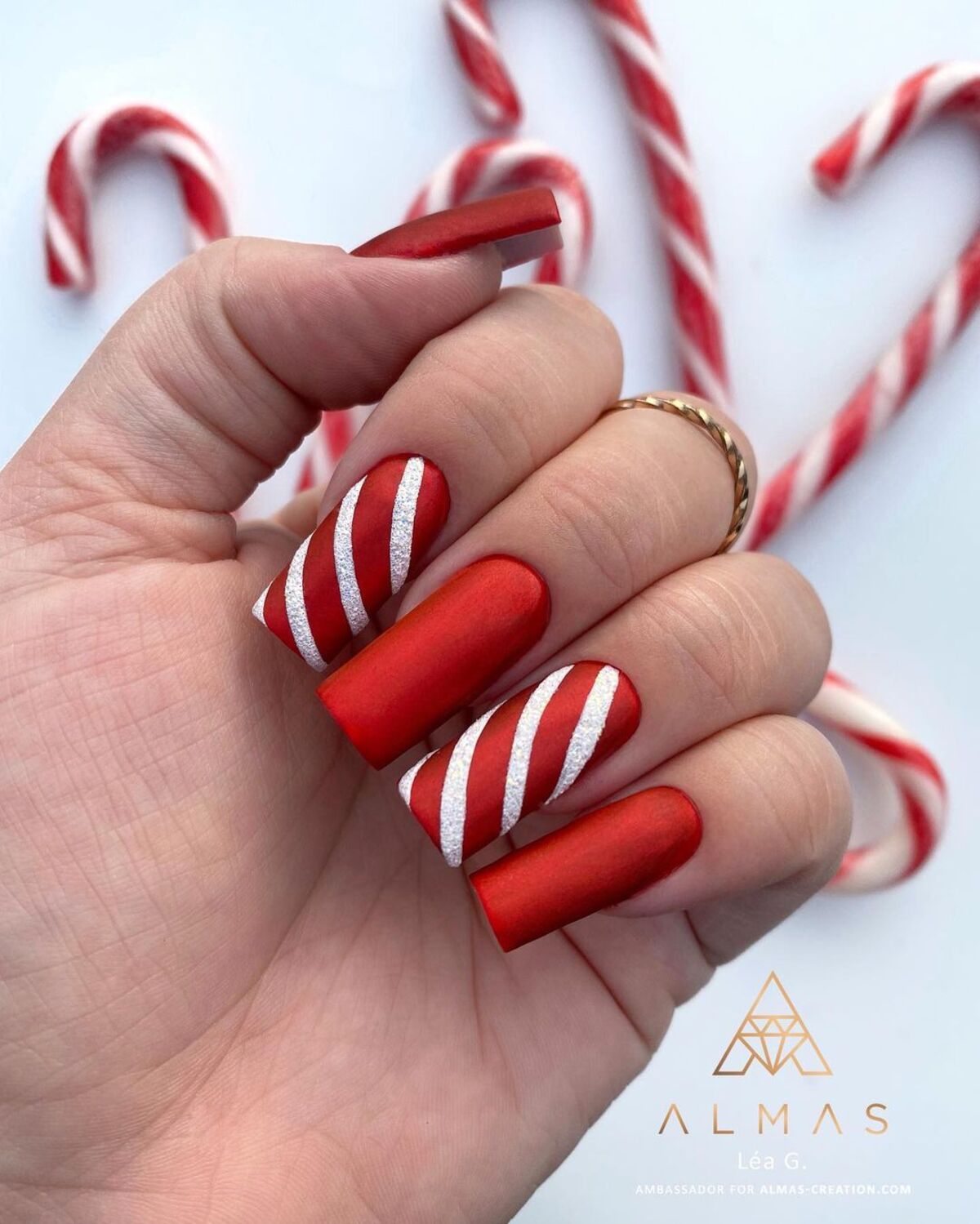 1. Candy Cane-Inspired Elegance