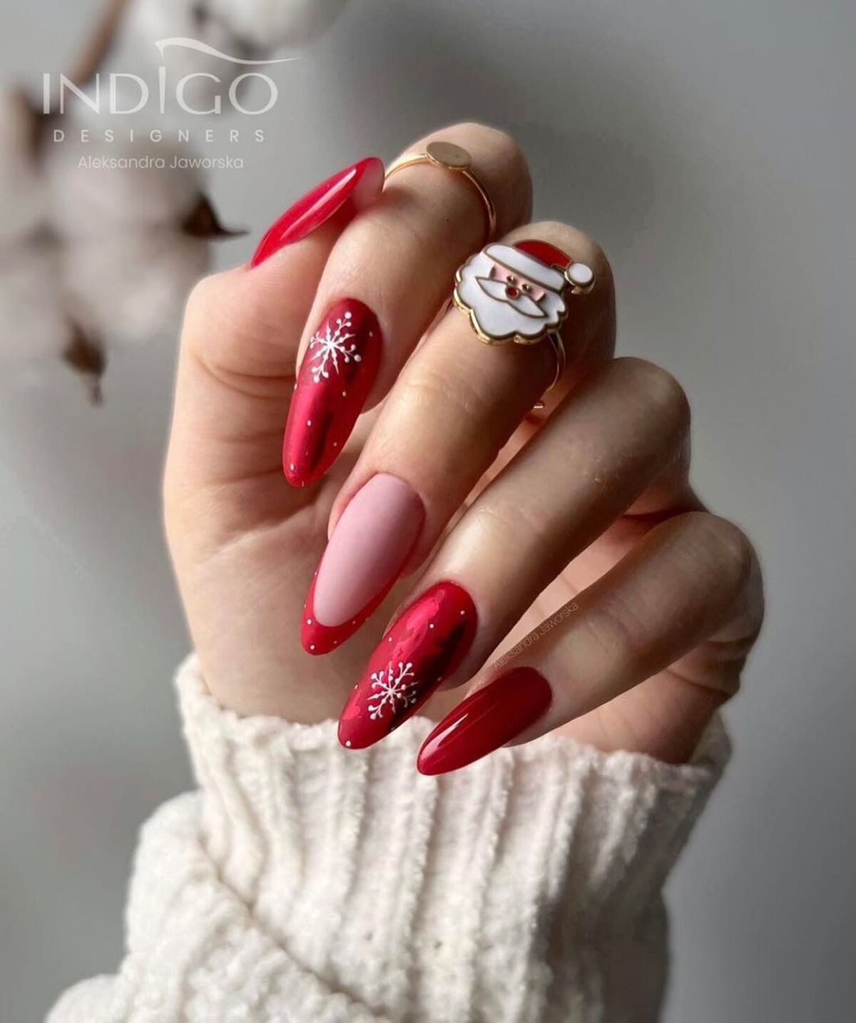 3. Festive Santa & Snowflakes Combo