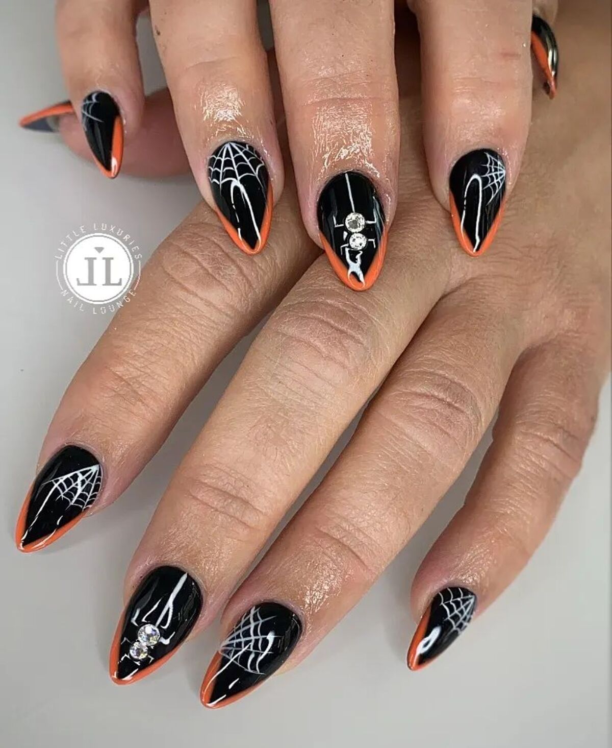 18. Classic Black and Orange with Web Details