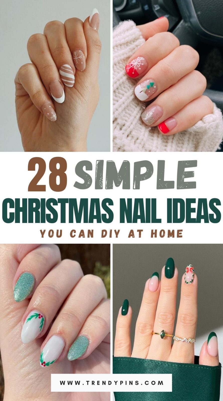 Easy Christmas Nail Ideas Anyone Can Diy