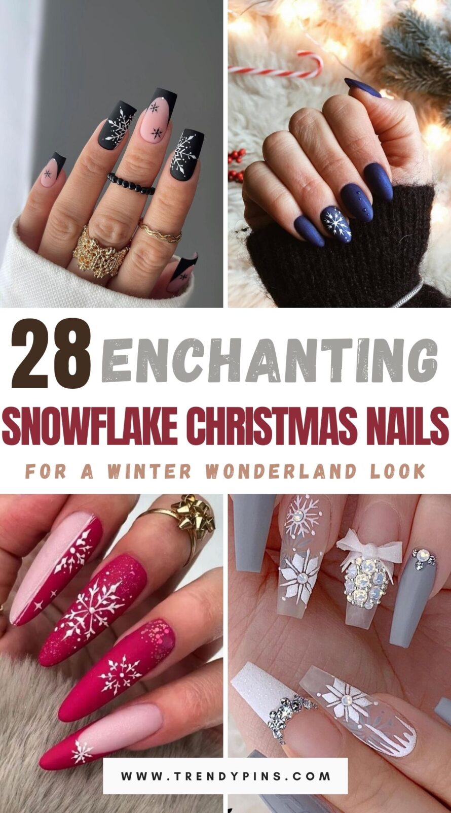 Snowflake Christmas Nails