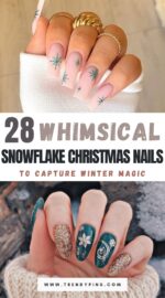 28 Enchanting Snowflake Christmas Nails For A Winter Wonderland Look Christmas Nails Ideas 2