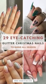 29 Dazzling Glitter Christmas Nails For A Shiny Holiday Look Christmas Nails Ideas 4