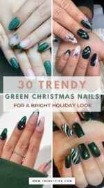 30 Gorgeous Green Christmas Nails To Brighten Your Holidays 4