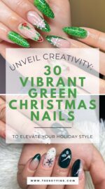 30 Gorgeous Green Christmas Nails To Brighten Your Holidays 5