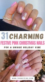 31 Adorable Festive Pink Christmas Nails For A Standout Look Christmas Nails Ideas 2