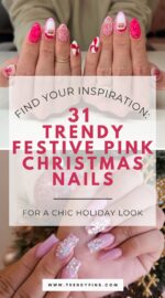 31 Adorable Festive Pink Christmas Nails For A Standout Look Christmas Nails Ideas 5