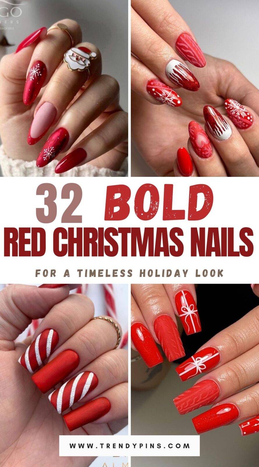 Stunning Red Christmas Nails