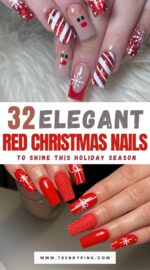 32 Stunning Red Christmas Nails For A Classic Holiday Look 2