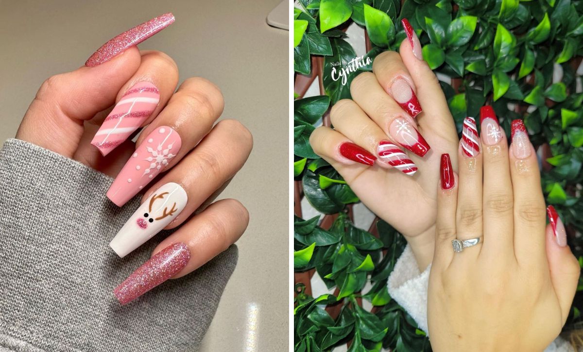 Stunning Coffin Shaped Christmas Nails To Flaunt This Season