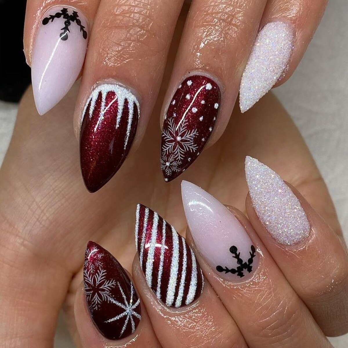 10. Candy Cane and Snowflake Combo