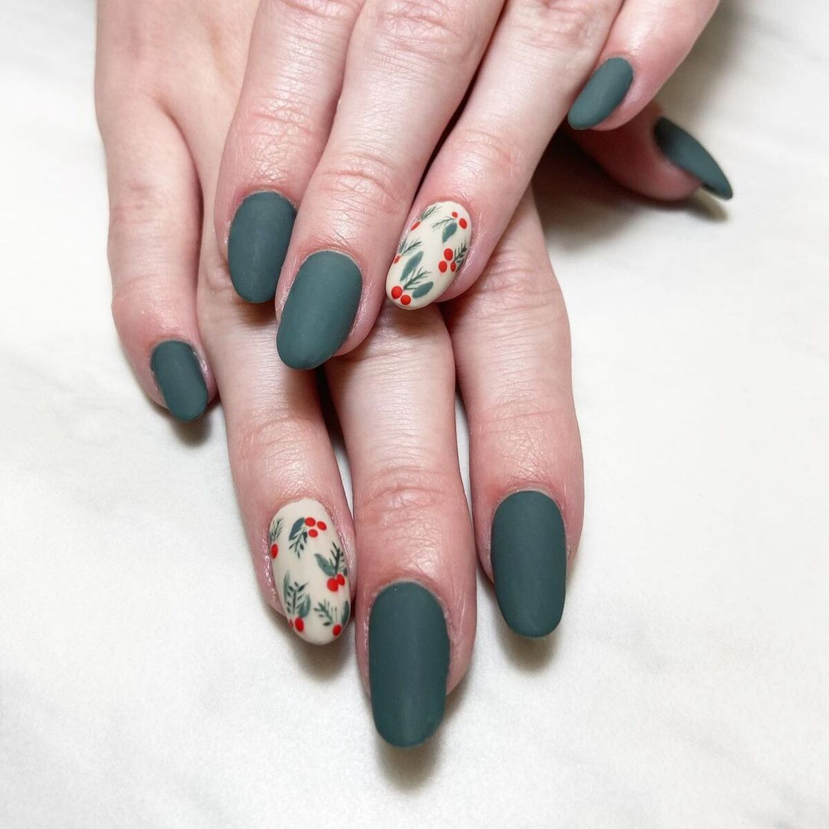 10. Evergreen Matte with Holly Accents