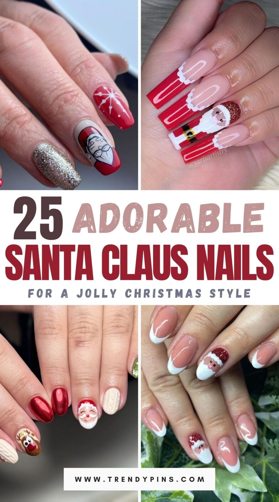 25 Adorable Santa Claus Christmas Nails For A Jolly Look 1