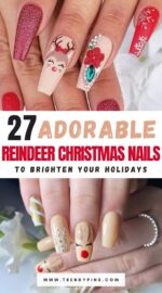 27 Cute Reindeer Christmas Nails To Add Some Holiday Cheer 2